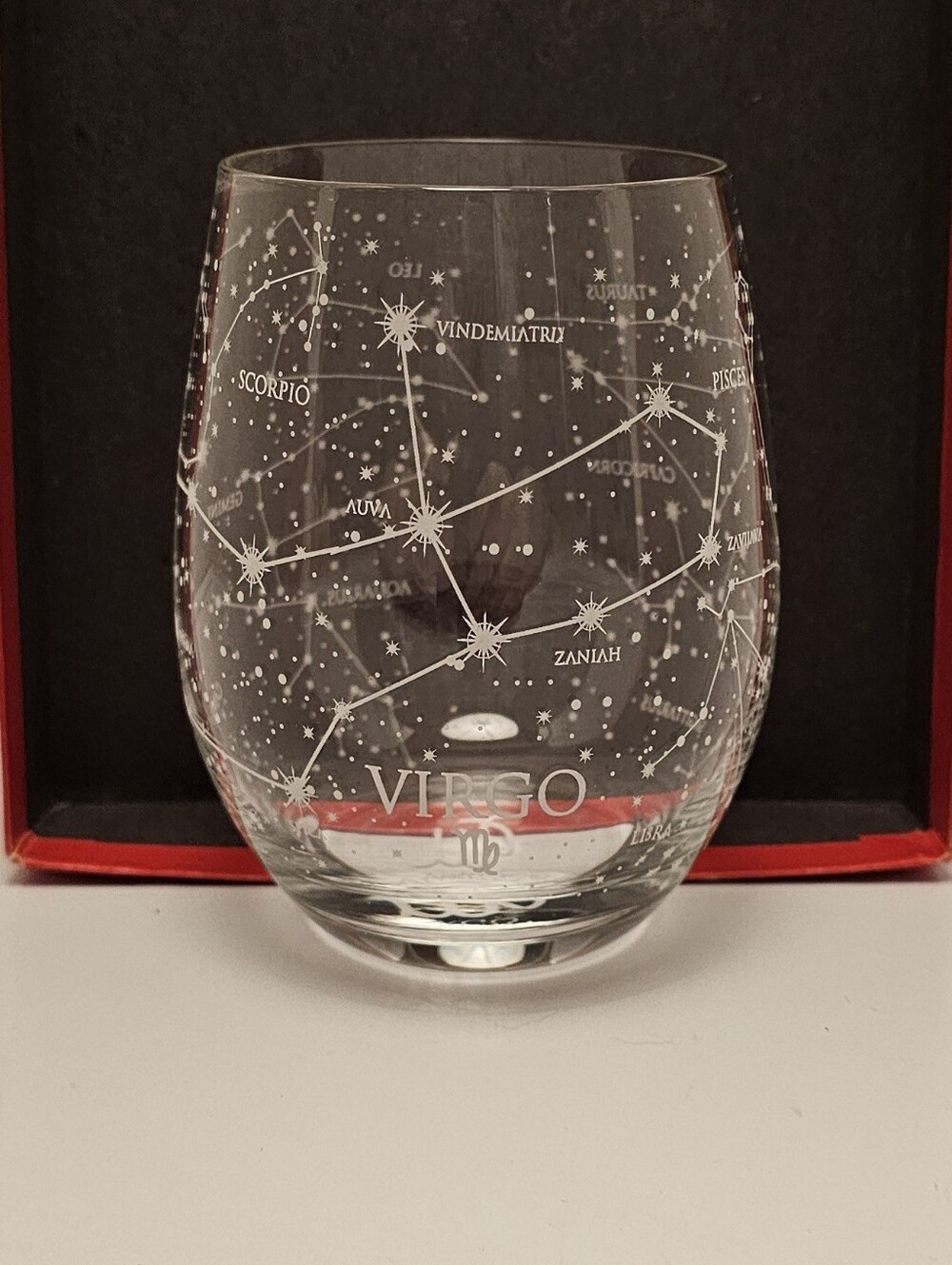 Virgo Stemless Wine Glass